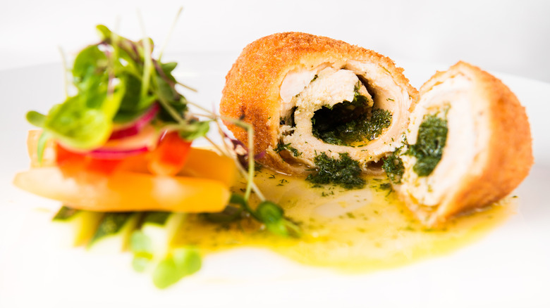 Chicken Kyiv with warm herbed butter