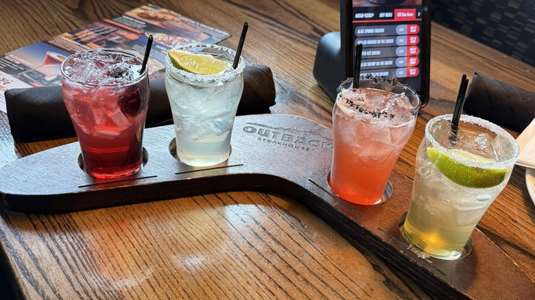 Outback Steakhouse margarita flight