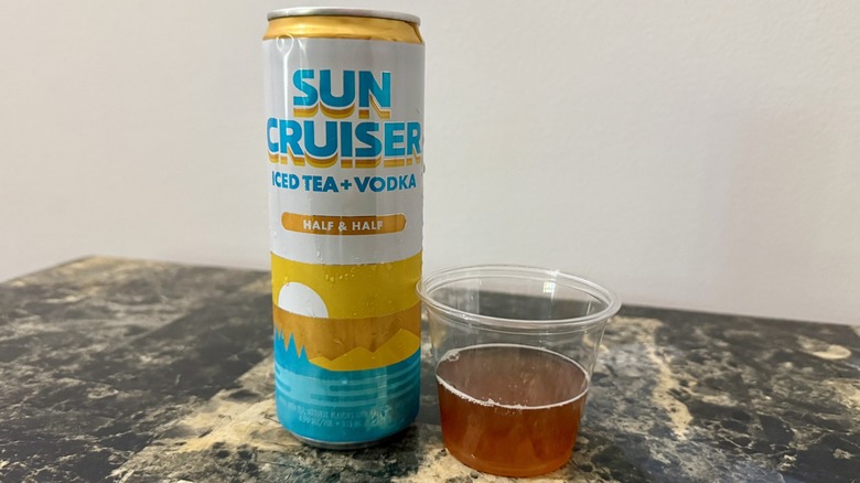 Can and poured sample of Half & Half Sun Cruiser