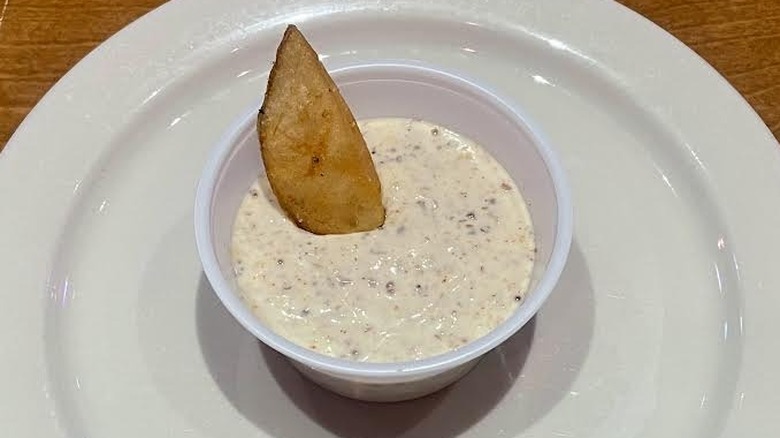 Steak fry in ramekin of Texas Roadhouse Creole mustard