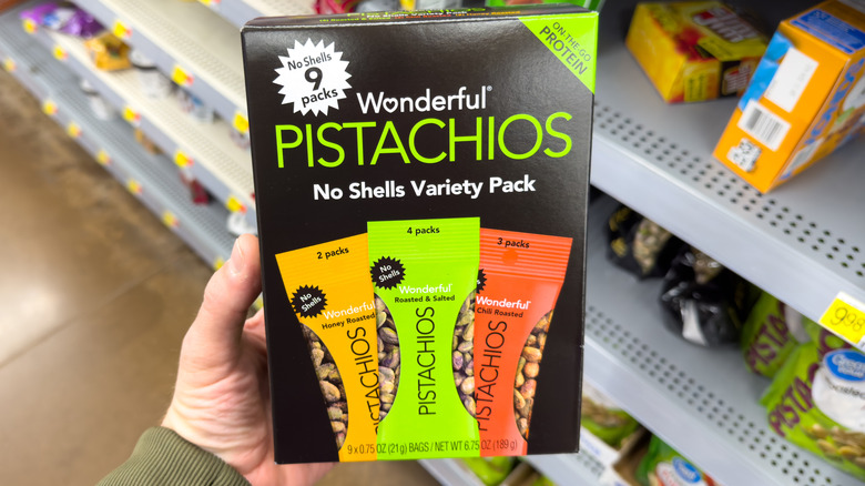 Product photo of Wonderful Pistachio's shelled and flavored pistachio variety pack