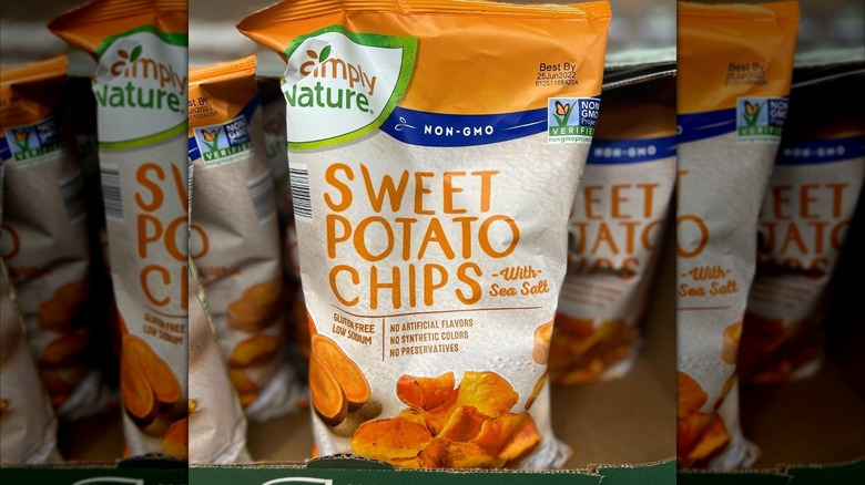 a bag of sweet potato chips