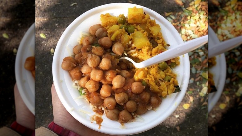 Bowl of chickpeas and rice from Punjabi Deli