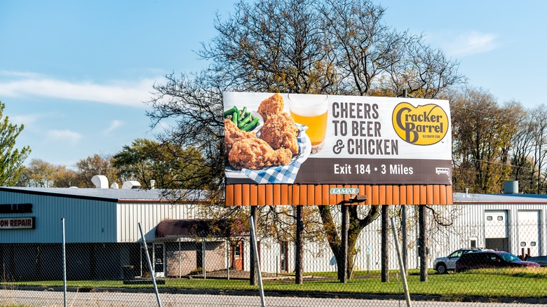 Cracker Barrel billboard