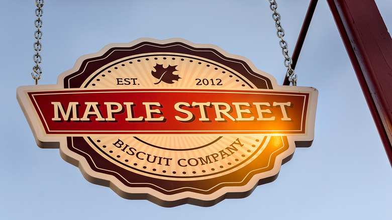 The Maple Street Biscuit Company sign