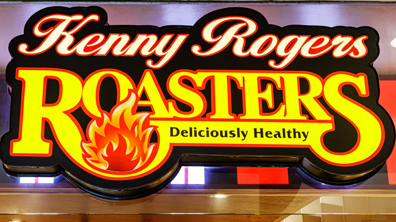 A sign for Kenny Rogers Roasters.