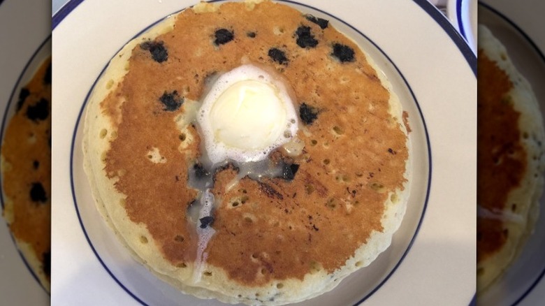 A large blueberry pancake at Bob Evans