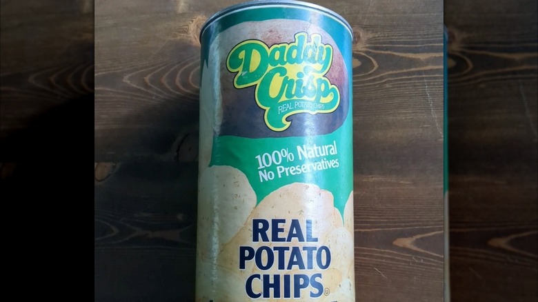 Old tin of Daddy Crisp chips