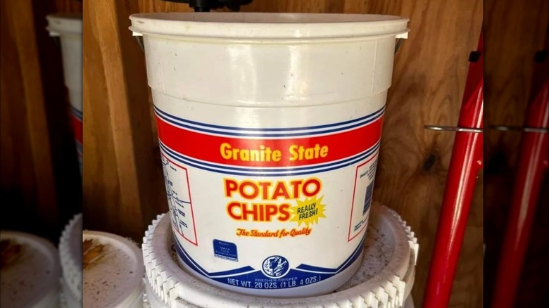 Bucket of Granite State Potato Chips