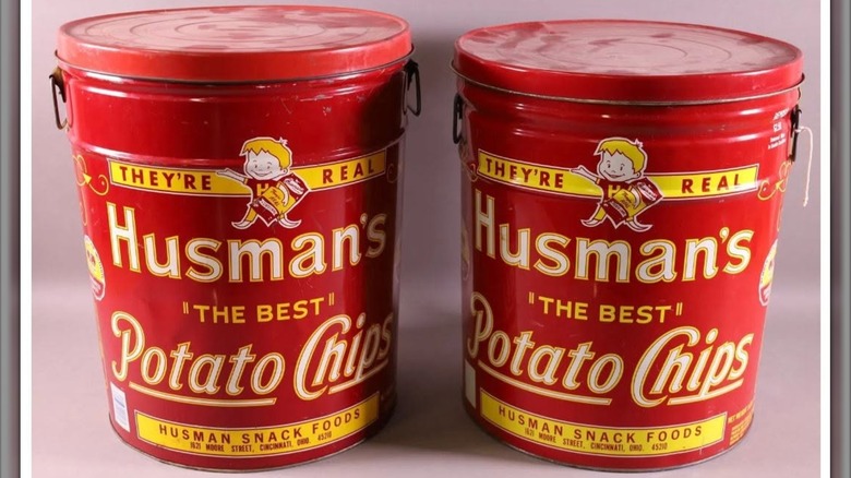 Two buckets of Husman's Original Chips