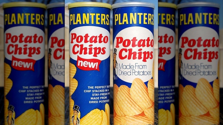 Two containers of Planters Potato Chips