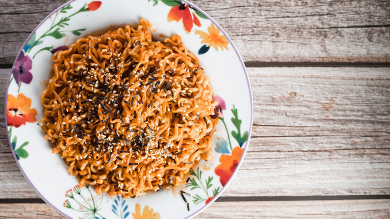 Chow Mein noodles in a bowl
