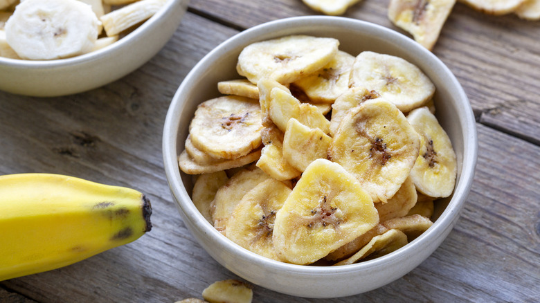 bowl of banana chips