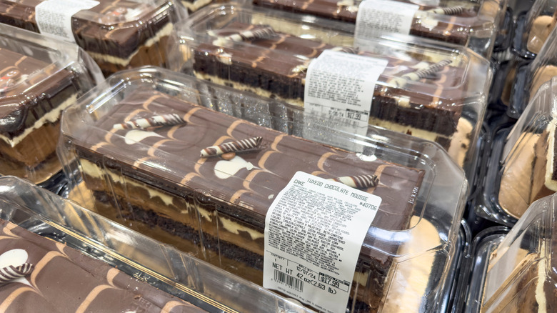 Rows of Costco Tuxedo Cakes