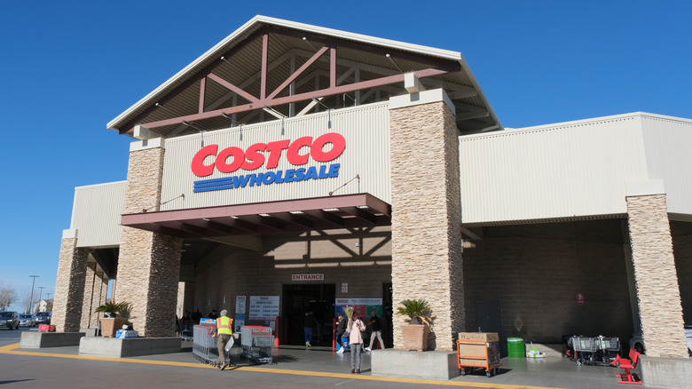 An exterior photo of a Costco wholesale store