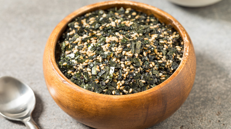 Furikake seasoning with seaweed and sesame seeds