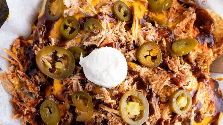 Pulled pork nachos from Corky's Ribs & BBQ