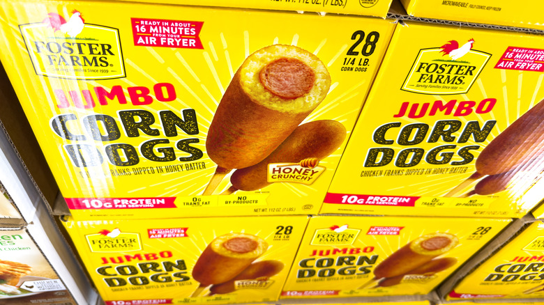 Boxes of Foster Farms Jumbo Corn Dogs