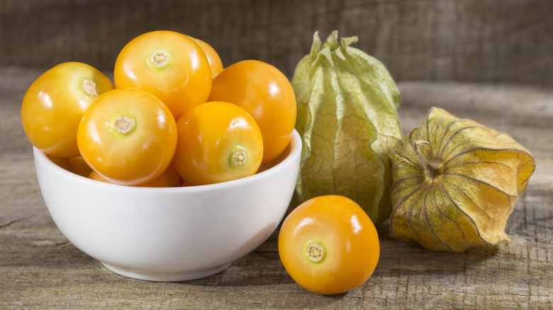 golden berries and husks