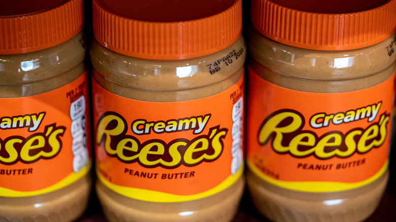 Jars of Reese's Creamy Peanut Butter
