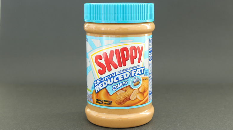 Jar of Skippy Reduced Fat Creamy Peanut Butter Spread