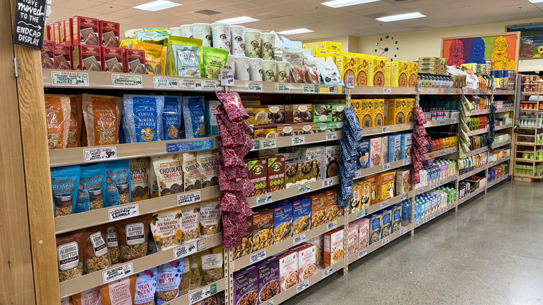 Granola and cereal aisle at Trader Joe's