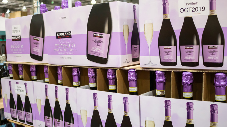 Shelf of Kirkland Signature Prosecco