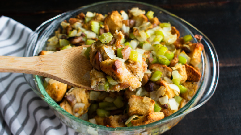 Dish of chestnut stuffing