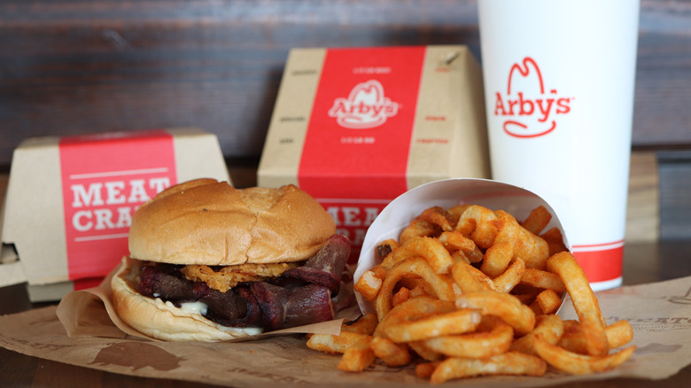 Various Arby's food items.