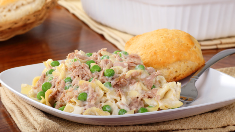 Creamy tuna noodle casserole