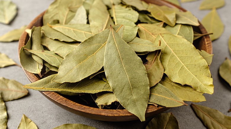 Dried bay leaves