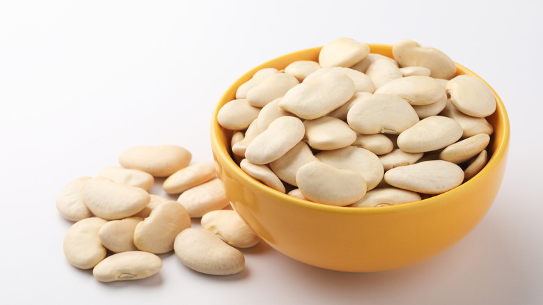 close up of butter beans