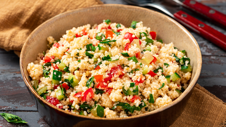 couscous salad in bowl