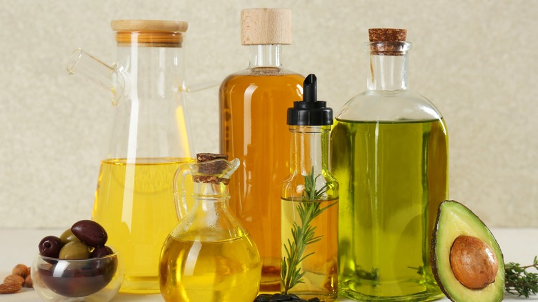 Variety of cooking oils
