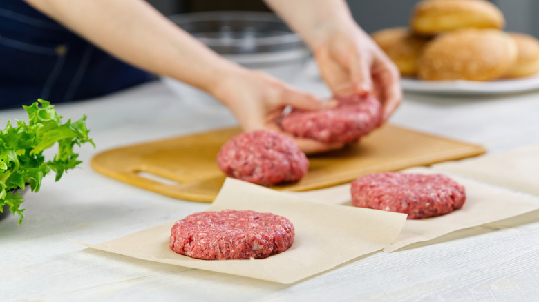 forming burger patties