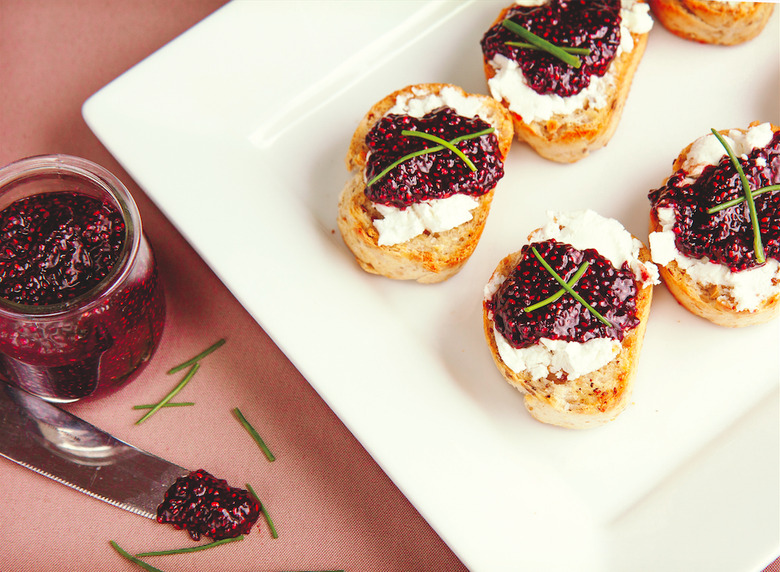 Açai-Chia Jam & Goat Cheese Crostini Recipe