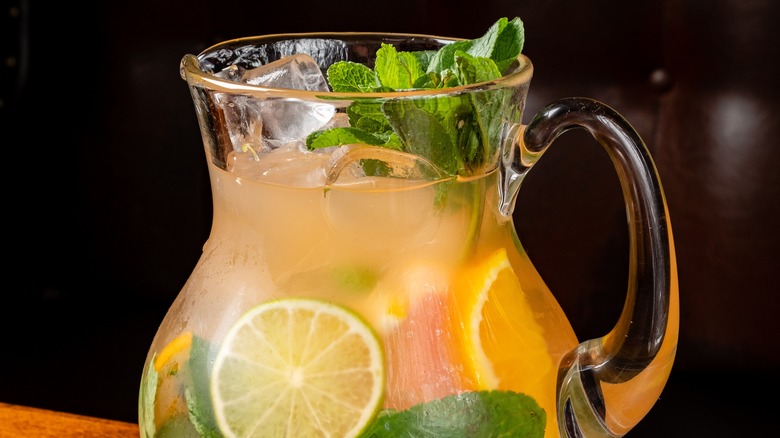 pitcher of white citrus sangria