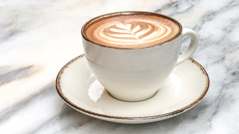 A mug of coffee.