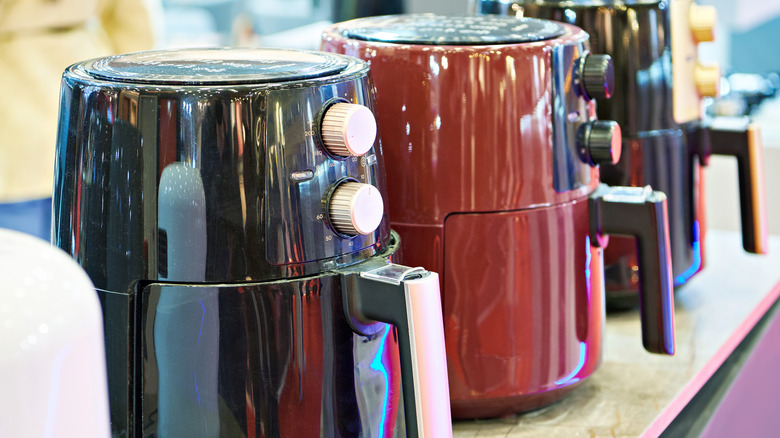 Air fryers on display