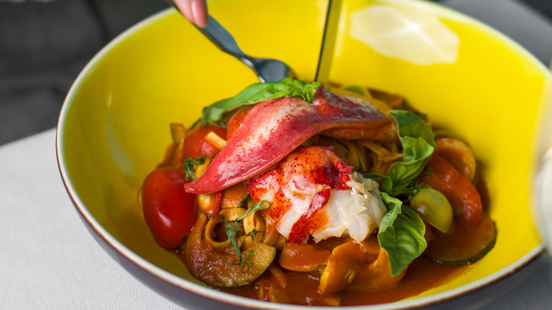 Plate of lobster claws
