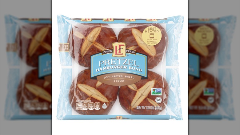 Bag of L'Oven Fresh Pretzel Hamburger Buns