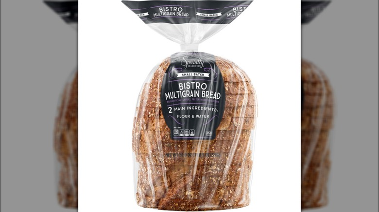 A bag of Aldi's Specially Selected Bistro Multigrain Bread