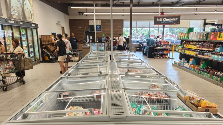 Frozen section at an Aldi