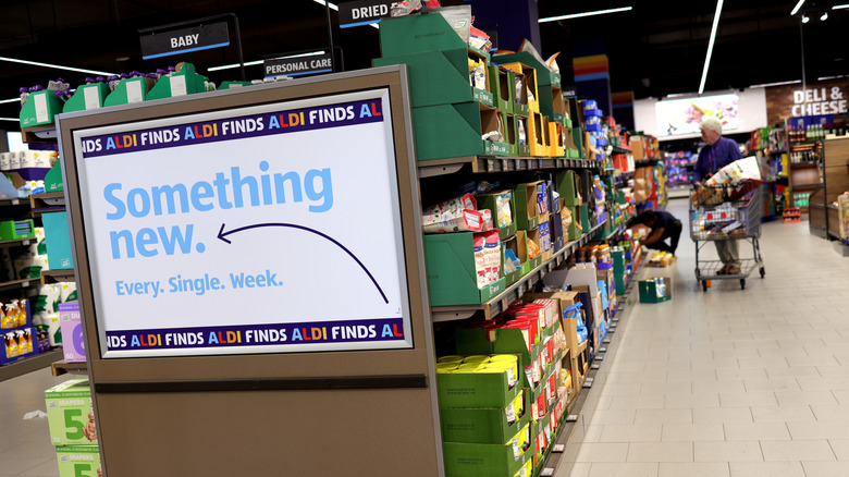 Person shopping at Aldi