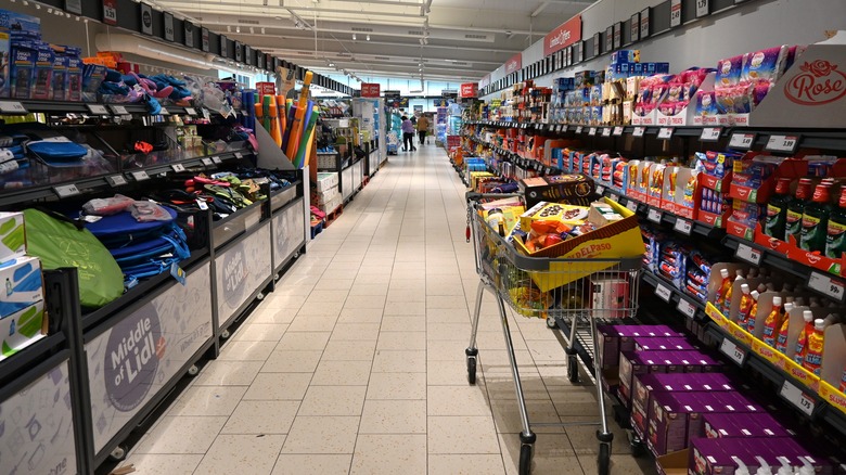 Interior of a Lidl grocery store