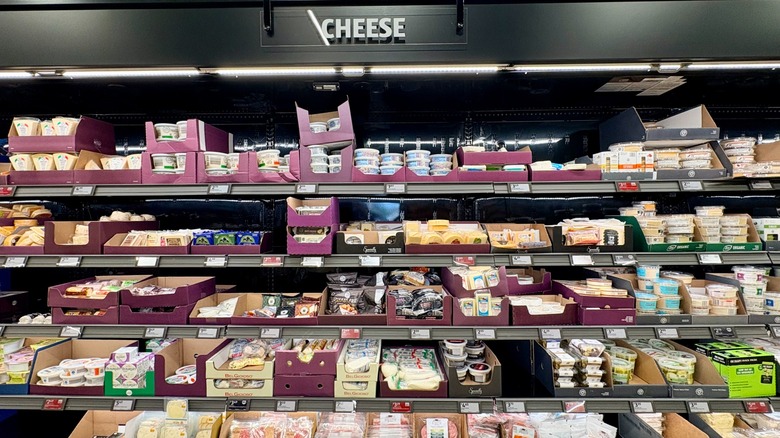 Aldi's cheese section.