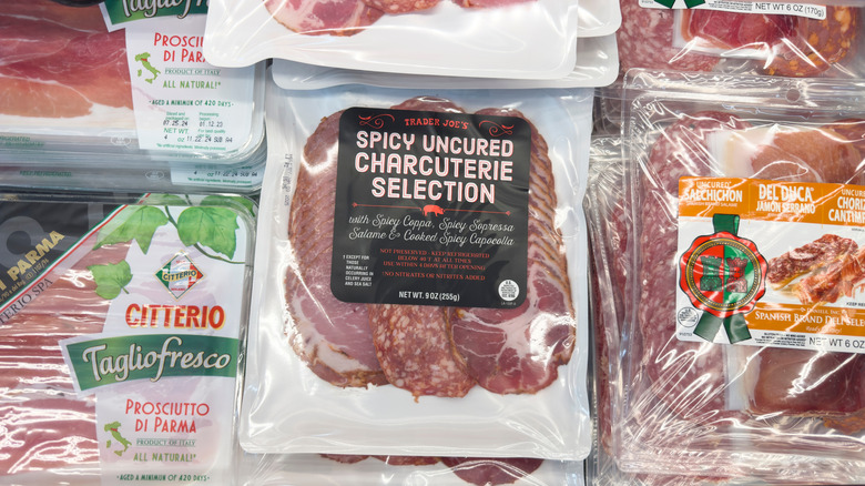 Trader Joe's charcuterie selection pictured in store