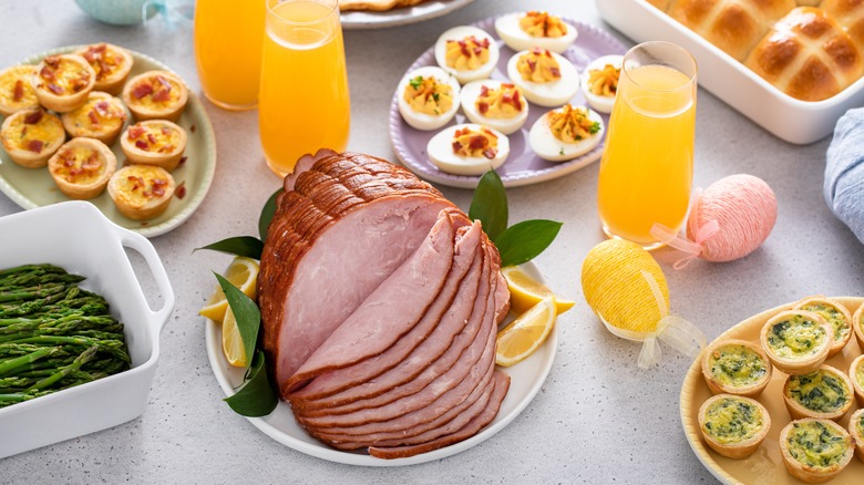 Easter brunch spread