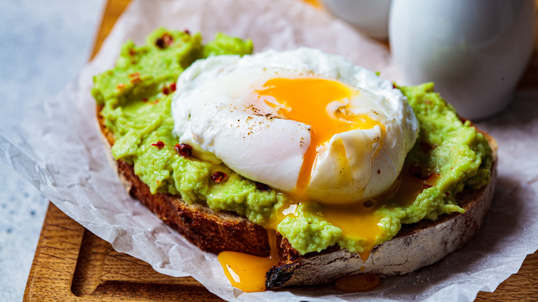 poached egg on avocado toast