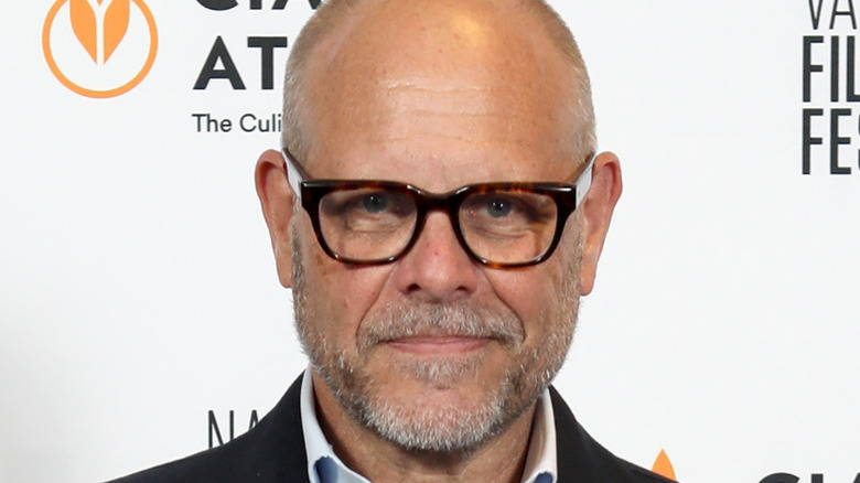 Alton Brown wearing glasses